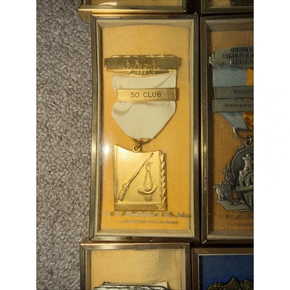 Lot of (17) Vintage Blackinton Rifle & Pistol Shooting Medals – Marksman‎ Awards